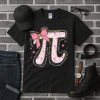 Pi Symbol Math Humor Mathematical Cute Pi Day Coquette Bow Tall T-Shirt