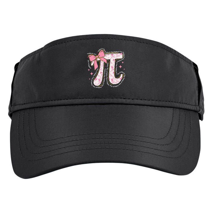 Pi Symbol Math Humor Mathematical Cute Pi Day Coquette Bow Adult Drive Performance Visor