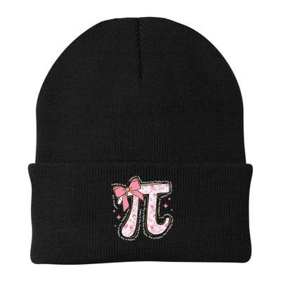 Pi Symbol Math Humor Mathematical Cute Pi Day Coquette Bow Beanie