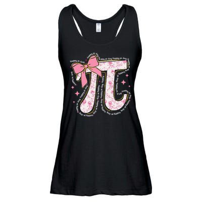 Pi Symbol Math Humor Mathematical Cute Pi Day Coquette Bow Ladies Essential Flowy Tank