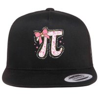 Pi Symbol Math Humor Mathematical Cute Pi Day Coquette Bow Flatbill Hat