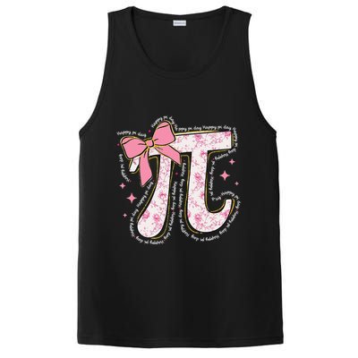 Pi Symbol Math Humor Mathematical Cute Pi Day Coquette Bow PosiCharge Competitor Tank