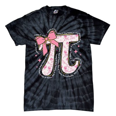 Pi Symbol Math Humor Mathematical Cute Pi Day Coquette Bow Tie-Dye T-Shirt