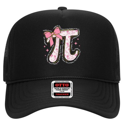 Pi Symbol Math Humor Mathematical Cute Pi Day Coquette Bow Trucker Hat
