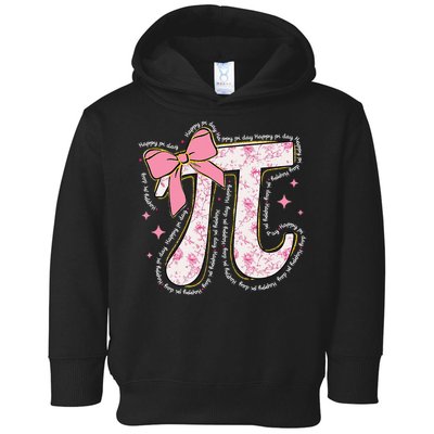 Pi Symbol Math Humor Mathematical Cute Pi Day Coquette Bow Toddler Hoodie