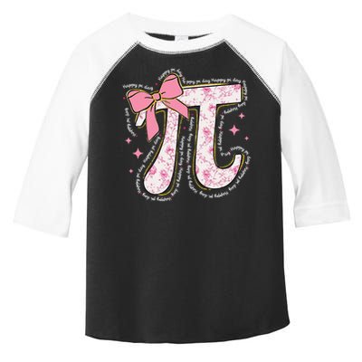 Pi Symbol Math Humor Mathematical Cute Pi Day Coquette Bow Toddler Fine Jersey T-Shirt