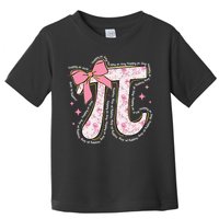 Pi Symbol Math Humor Mathematical Cute Pi Day Coquette Bow Toddler T-Shirt
