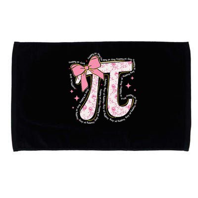 Pi Symbol Math Humor Mathematical Cute Pi Day Coquette Bow Microfiber Hand Towel