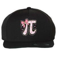 Pi Symbol Math Humor Mathematical Cute Pi Day Coquette Bow Wool Snapback Cap