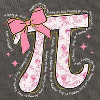 Pi Symbol Math Humor Mathematical Cute Pi Day Coquette Bow Cotton Canvas Backpack