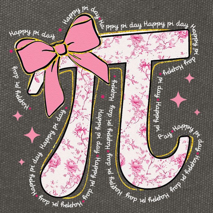 Pi Symbol Math Humor Mathematical Cute Pi Day Coquette Bow Cotton Canvas Backpack
