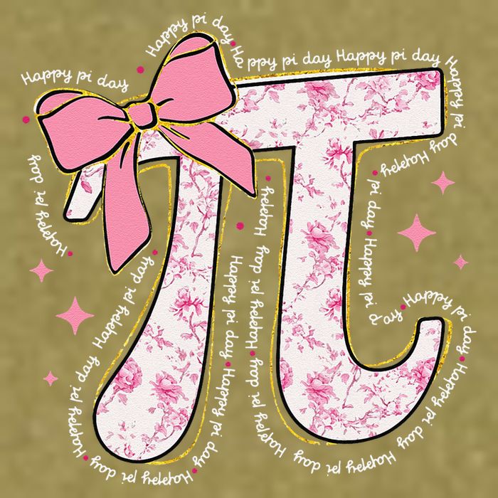 Pi Symbol Math Humor Mathematical Cute Pi Day Coquette Bow Garment-Dyed Women's Muscle Tee