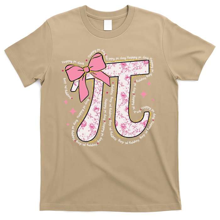 Pi Symbol Math Humor Mathematical Cute Pi Day Coquette Bow T-Shirt