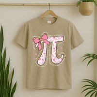 Pi Symbol Math Humor Mathematical Cute Pi Day Coquette Bow T-Shirt