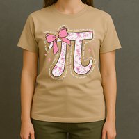 Pi Symbol Math Humor Mathematical Cute Pi Day Coquette Bow T-Shirt