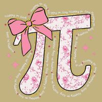 Pi Symbol Math Humor Mathematical Cute Pi Day Coquette Bow Sustainable Beanie