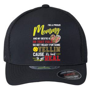 Proud Softball Mommy Softball Family Matching Cool Gift Flexfit Unipanel Trucker Cap