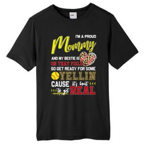 Proud Softball Mommy Softball Family Matching Cool Gift Tall Fusion ChromaSoft Performance T-Shirt