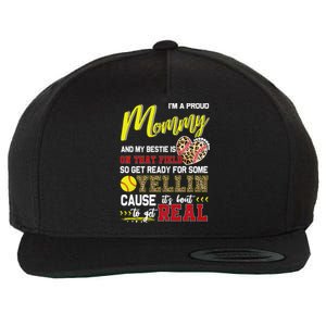 Proud Softball Mommy Softball Family Matching Cool Gift Wool Snapback Cap