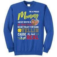 Proud Softball Mommy Softball Family Matching Cool Gift Sweatshirt