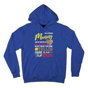 Proud Softball Mommy Softball Family Matching Cool Gift Tall Hoodie