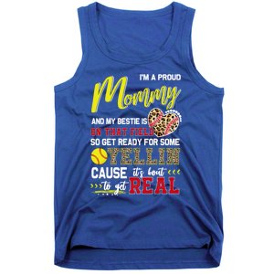 Proud Softball Mommy Softball Family Matching Cool Gift Tank Top