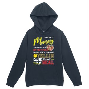 Proud Softball Mommy Softball Family Matching Cool Gift Urban Pullover Hoodie