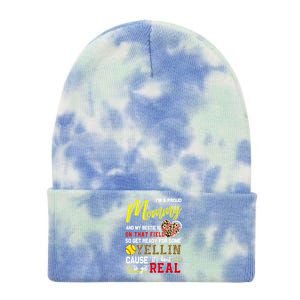 Proud Softball Mommy Softball Family Matching Cool Gift Tie Dye 12in Knit Beanie