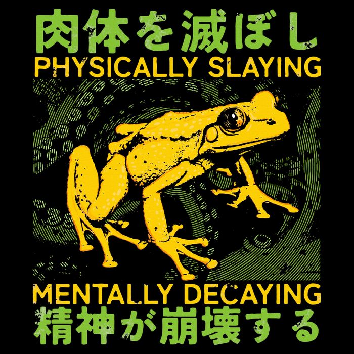 Physically Slaying Mentally Decaying Funny Amphibian Frog Zip Tote Bag