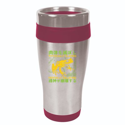 Physically Slaying Mentally Decaying Funny Amphibian Frog 16oz Travel Tumbler