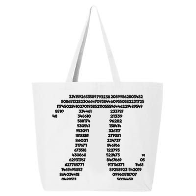 Pi Symbol Math Student Teacher Pi Number Pi Day Art Pi Gift 25L Jumbo Tote