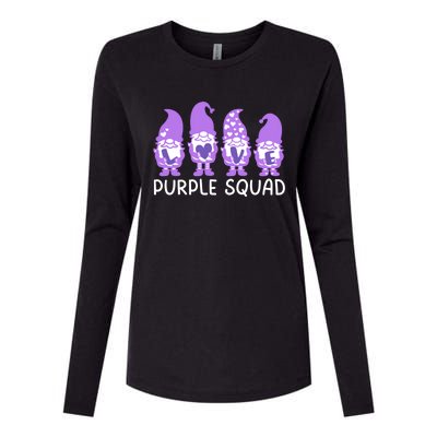 Purple Squad Military Month Army Purple Up Family Gift Womens Cotton Relaxed Long Sleeve T-Shirt