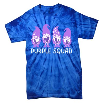 Purple Squad Military Month Army Purple Up Family Gift Tie-Dye T-Shirt