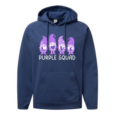 Purple Squad Military Month Army Purple Up Family Gift Performance Fleece Hoodie