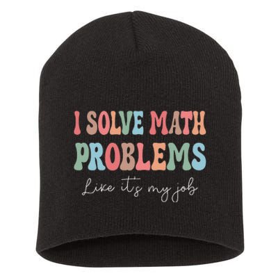 Problem Solver Math Mathematics Back To School Math Teacher Gift Short Acrylic Beanie