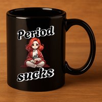 Period Sucks Menstrual Saying 11oz C Handle Ceramic Mug