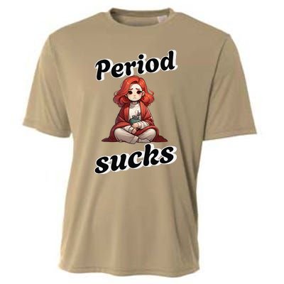 Period Sucks Menstrual Saying Cooling Performance Crew T-Shirt