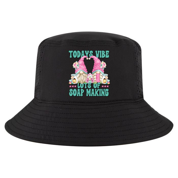 Pink Soap Maker Gnome Quote Todays Vibes Lots Of Soap Making Funny Gift Cool Comfort Performance Bucket Hat