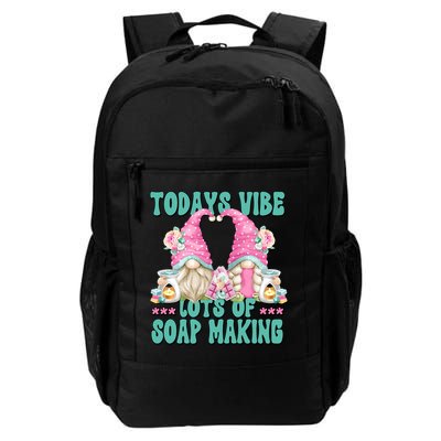 Pink Soap Maker Gnome Quote Todays Vibes Lots Of Soap Making Funny Gift Backpack
