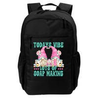 Pink Soap Maker Gnome Quote Todays Vibes Lots Of Soap Making Funny Gift Backpack