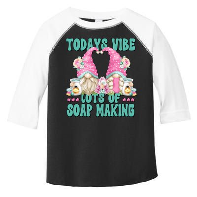 Pink Soap Maker Gnome Quote Todays Vibes Lots Of Soap Making Funny Gift Toddler Fine Jersey T-Shirt