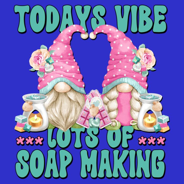 Pink Soap Maker Gnome Quote Todays Vibes Lots Of Soap Making Funny Gift 16 in Basic Backpack
