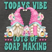 Pink Soap Maker Gnome Quote Todays Vibes Lots Of Soap Making Funny Gift Vector Backpack