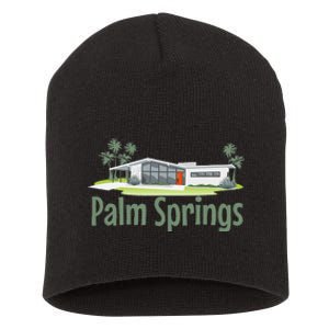 Palm Springs Mid Century Modern House Short Acrylic Beanie