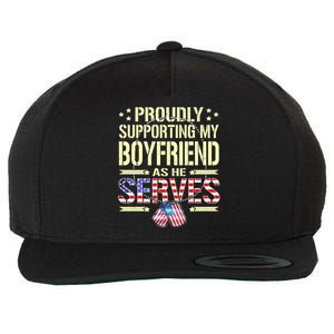 Proudly Supporting My Friend As He Serves Army Friend Meaningful Gift Wool Snapback Cap