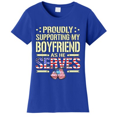 Proudly Supporting My Friend As He Serves Army Friend Meaningful Gift Women's T-Shirt