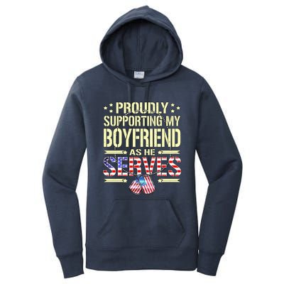 Proudly Supporting My Friend As He Serves Army Friend Meaningful Gift Women's Pullover Hoodie