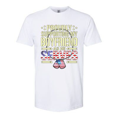 Proudly Supporting My Friend As He Serves Army Friend Meaningful Gift Softstyle® CVC T-Shirt