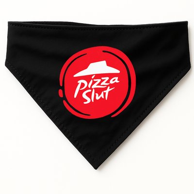 Pizza Slut No One Outpizzas The Slut Funny Pizza USA-Made Doggie Bandana