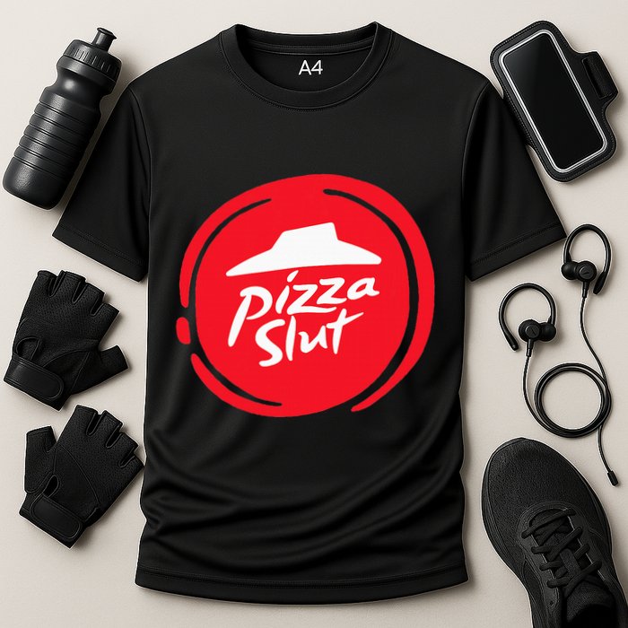 Pizza Slut No One Outpizzas The Slut Funny Pizza Cooling Performance Crew T-Shirt